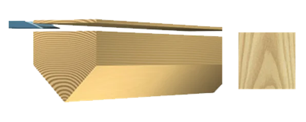 Plain Slicing veneer cut diagram